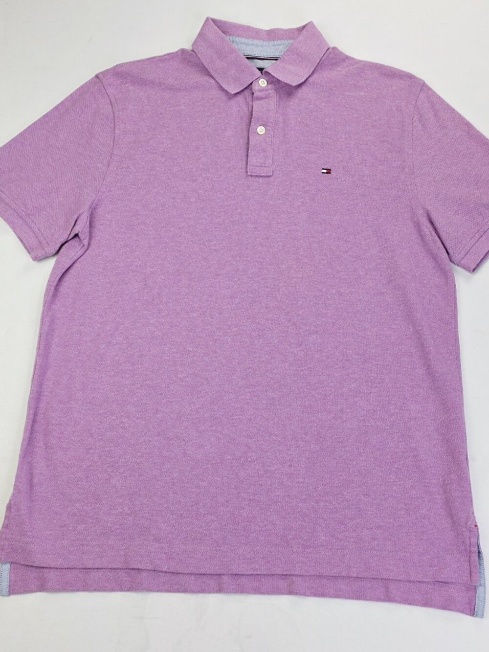 Tommy Hilfiger Classic Fit Lavender Men Size Medium Short Sleeve Chest Logo Polo